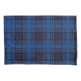 Cojín Funda de almohadón de cuadros escoceses Blue Jewel