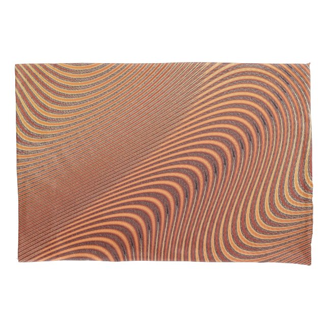 Cojín Funda de la almohada de arte de las olas abstracta (Anverso)