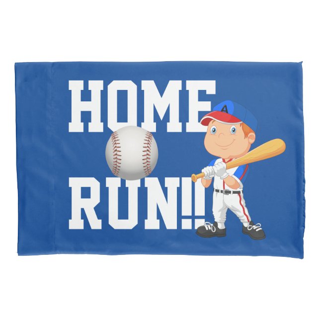 Cojín Funda de Pilar Baseball de Home Run (Anverso)