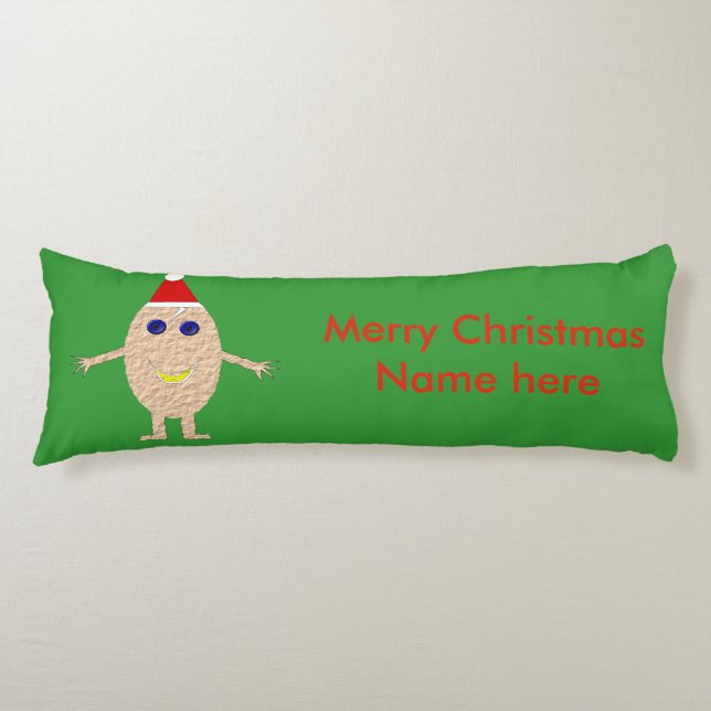 Cojín Funny Navidades Huevo Cuerpo Pillow (Anverso)