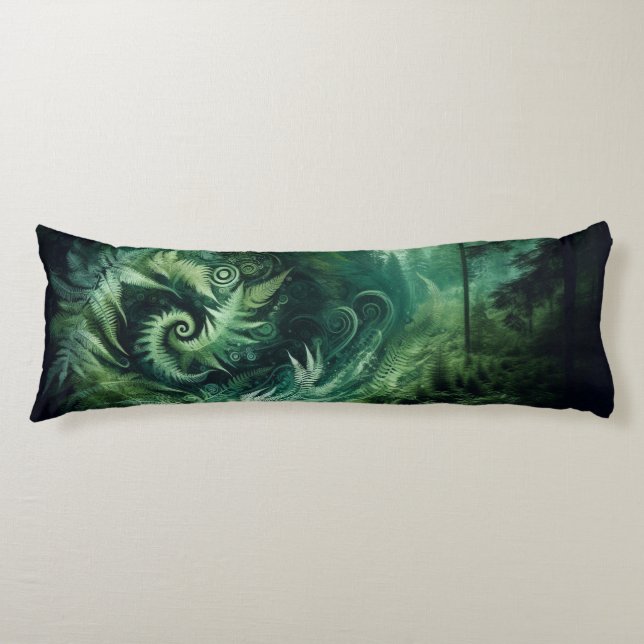 Cojín Fusión Ferroviaria - Un escape forestal sereno (Anverso)