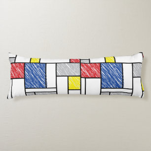 Cojín Garabatos minimalistas de Mondrian De Stijl Arte m