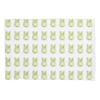 Cojín Gato amarillo con funda de Duvet de sonrisa travie