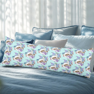 Cojín Gato Hada Caprichoso Blanco Hongo Azul Fantasía