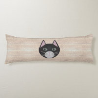 Gato negro de vidrio emplomado, beige