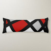 Geométrico blanco negro gris rojo