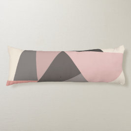 Cojín Geométrico moderno rosa y gris de mediados de sigl