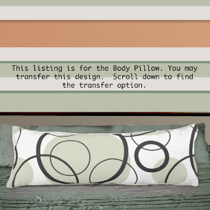 Cojín Geométrico Resumen Enlace Círculo Negro Sage Verde