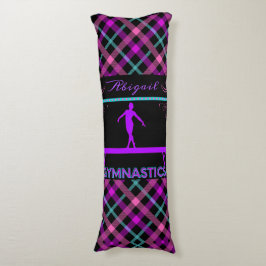 Cojín Gimnasia Beam Pink Morple Verde azulada Tartán