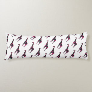 Cojín Giraffe Hot Pink and Black Silhouette