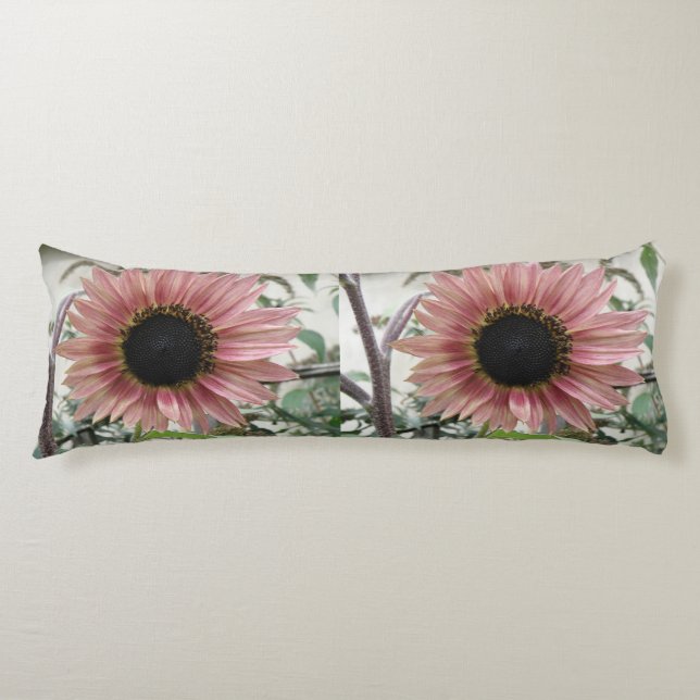 Cojín Girasol rosa pálido (Anverso)