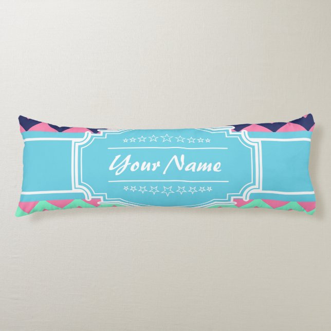 Cojín Girly Chevron Personalizado | N1 (Anverso)