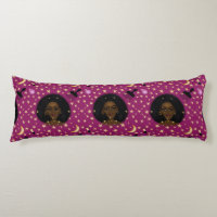 Glam Black Woman Afro Hair pic de lápiz labial lun