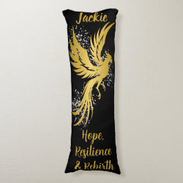 Cojín Glam Gold Phoenix Silver Purpurina Monograma Negro