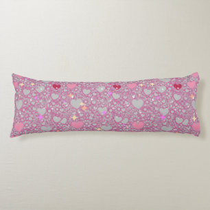 Cojín Glittering Hearts Pattern 01 Lgrey BG