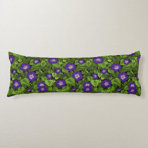 Cojín Gloria matutina en morado y verde