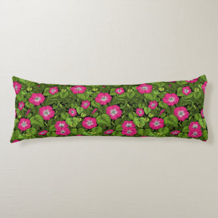 Cojín Gloria matutina en rosa y verde