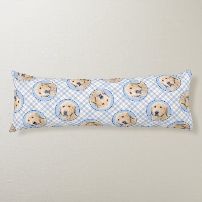 Cojín Golden Retriever Pintura Cute Arte Perro Original (Anverso)