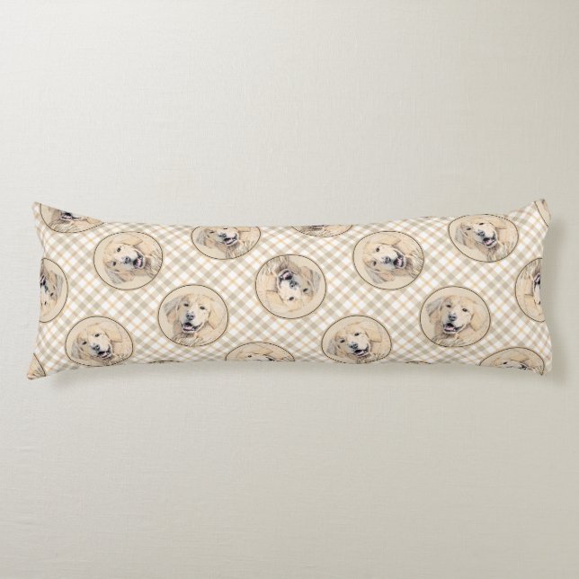 Cojín Golden Retriever Pintura Cute Arte Perro Original (Anverso)