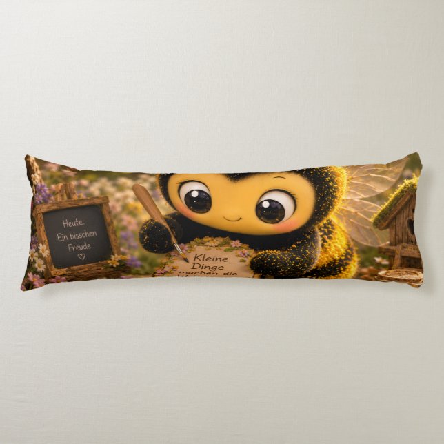 Cojín Goldene Hummel im Blütentanz.10 (Anverso)