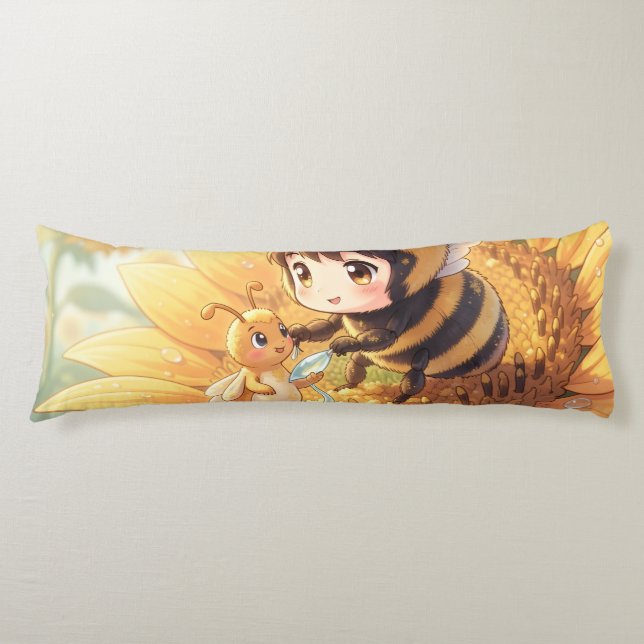 Cojín Goldene Hummel im Blütentanz.7 (Anverso)