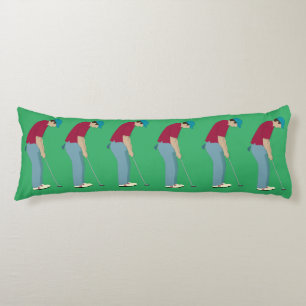 Cojín Golfistas verdes colocando bolas