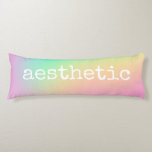 Cojín Gradiente de arcoiris suave y estético