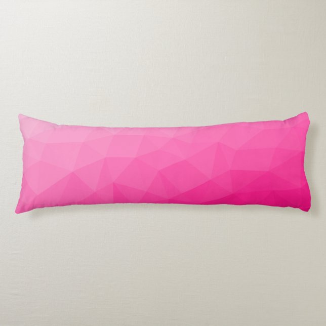 Cojín Gradiente rosa caliente Patrón de malla geométrica (Anverso)