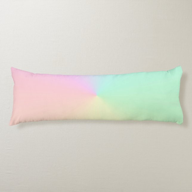 Cojín Gradiente silenciado Ombre Arcoiris Pastel Estétic (Anverso)