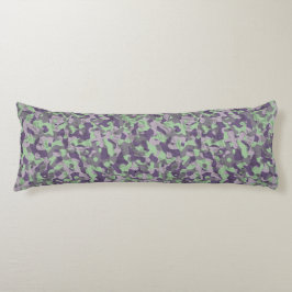 Cojín green and purple camo abstract