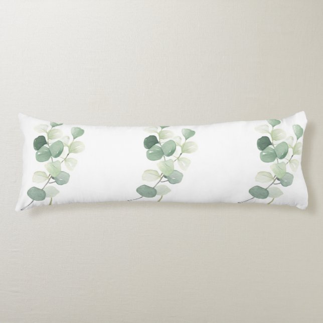 Cojín Green Eucalyptus Pastel Leaves Duvet Cover (Anverso)