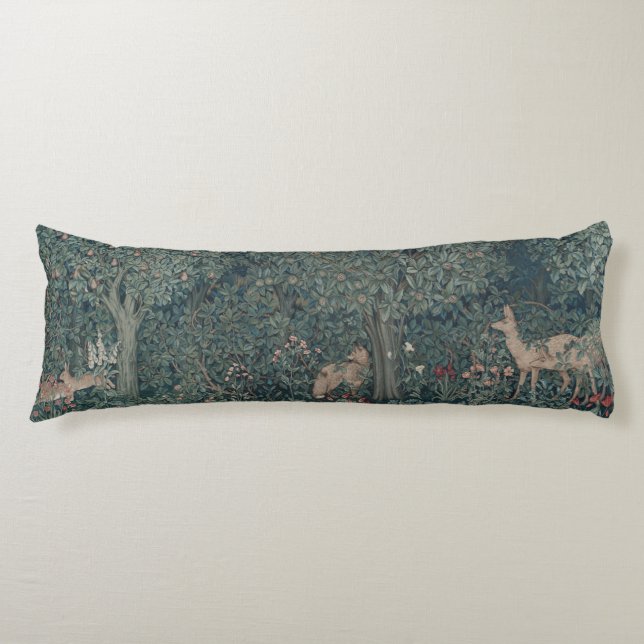 Cojín Greenery, Victorian Era Tapestry by Henry Dearle (Anverso)