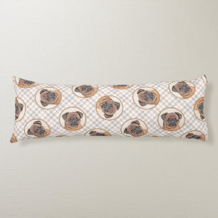 Cojín Griffon de Bruselas Pintura de Perro Cutáneo Rojo