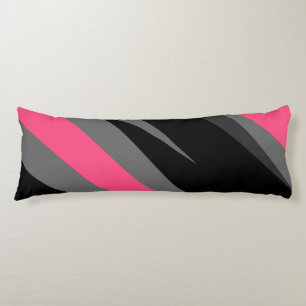 Cojín gris rosa y abstracto negro
