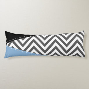 Cojín Gris Zigzag, Gris Chevron, Zigzag Pattern, Azul