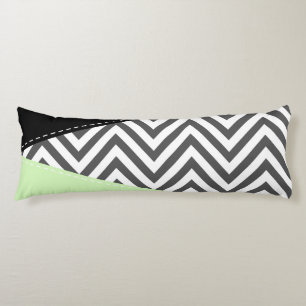 Cojín Gris Zigzag, Gris Chevron, Zigzag Pattern, Mint
