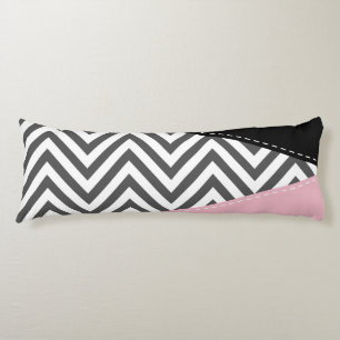 Cojín Gris Zigzag, Gris Chevron, Zigzag Pattern, Rosa