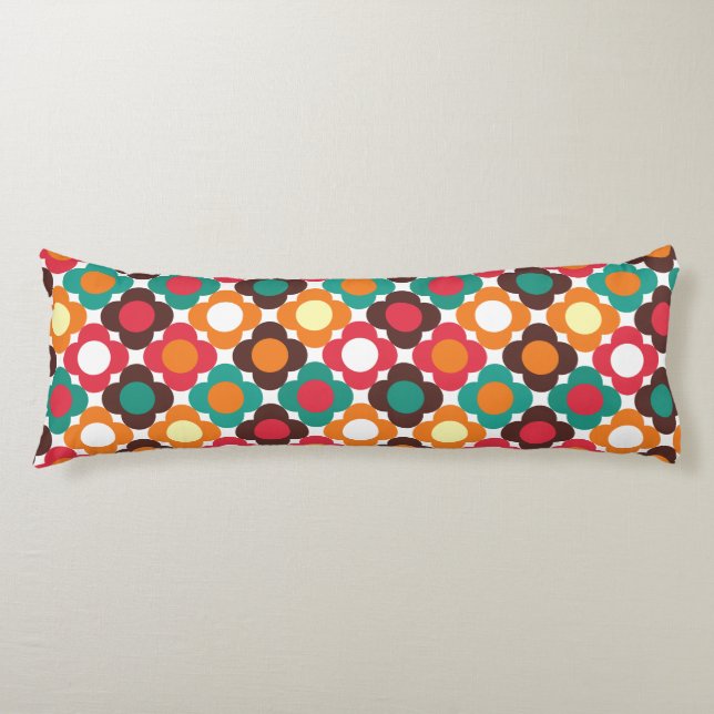 Cojín Groovy 70s Retro Flower Pattern | Bold Boho Floral (Anverso)