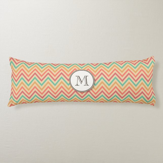 Cojín Grunge arcoiris Zigzag Chevron Stripes (Anverso)