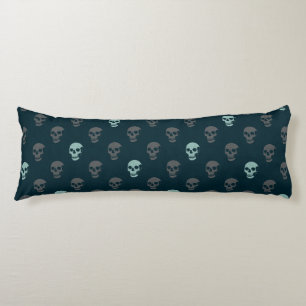 Cojín Grungy Cráneo anatómico Polkadots menta marina gri