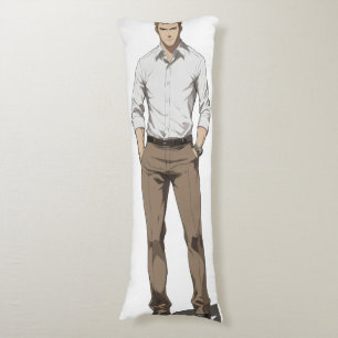 Cojín Guapo hombre negro anime