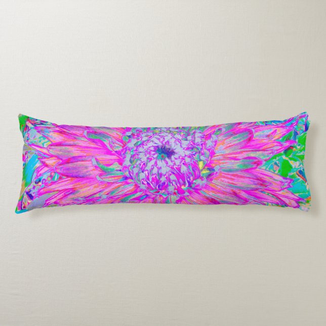 Cojín Guay Blue y Purple Artsy Dahlia Bloom (Anverso)