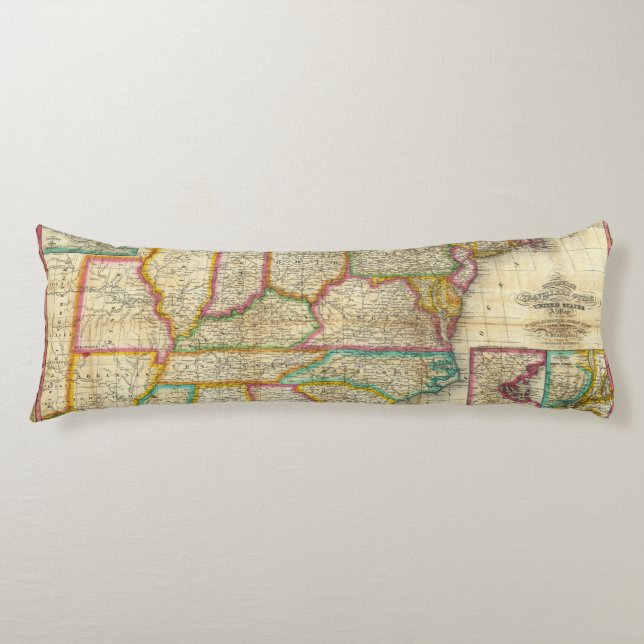 Cojín Guía de los viajeros de Mitchell (Anverso)