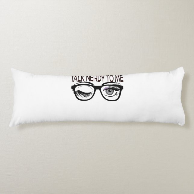 Cojín Hablar Nerdy A Mí Gafas Geek Wingeo Ojo Púrpura (Anverso)