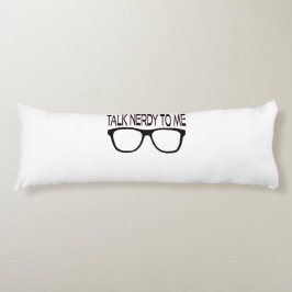 Cojín Hable Nerdy conmigo con Black Geek Glasses