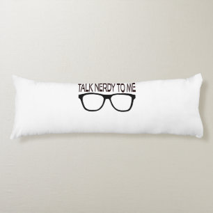 Cojín Hable Nerdy conmigo con Black Geek Glasses