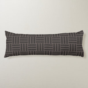 Cojín HAMbyWG Diseño de onda gris/negra