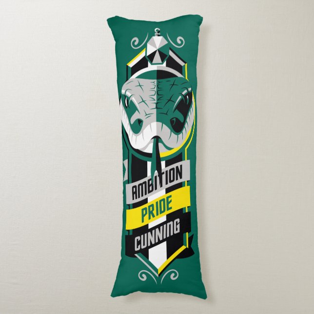 Cojín Harry Potter | SLYTHERIN™ House Traits Sigil (Frente vertical)