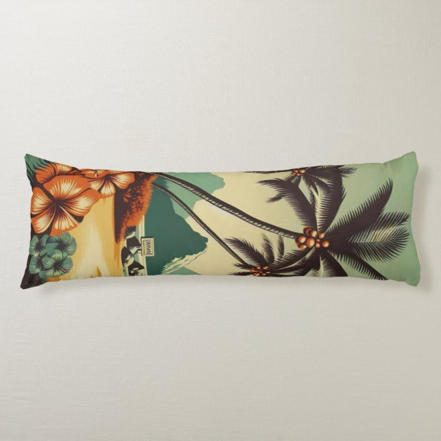 Cojín Hawai vintage/Tropical (Anverso)