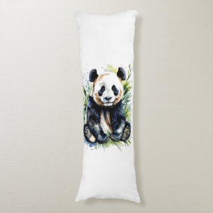 Cojín Hermosa acuarela Panda Bear